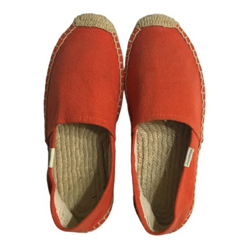 SOLUDOS Dali Espadrilles in Tangerine Red Size 5. EUC!